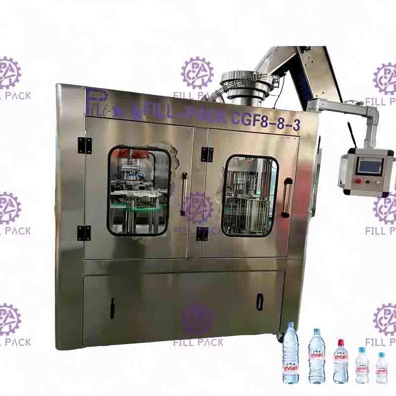 Peralatan Pengisian Air Botol Kecil PET Otomatis 3 In 1 / Monoblock Aspetic 2000ml