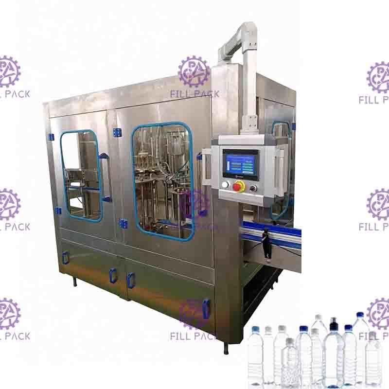 12 Kepala Big Botol Mesin Vacuum Filling Dengan Rantai Feeding Conveyor