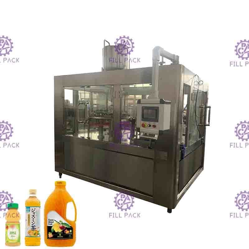 5000BPH Monoblock Automatic Hot Filling Machine Botol Plastik Jus Buah Jeruk Mengisi Dan Peralatan Mesin Capping