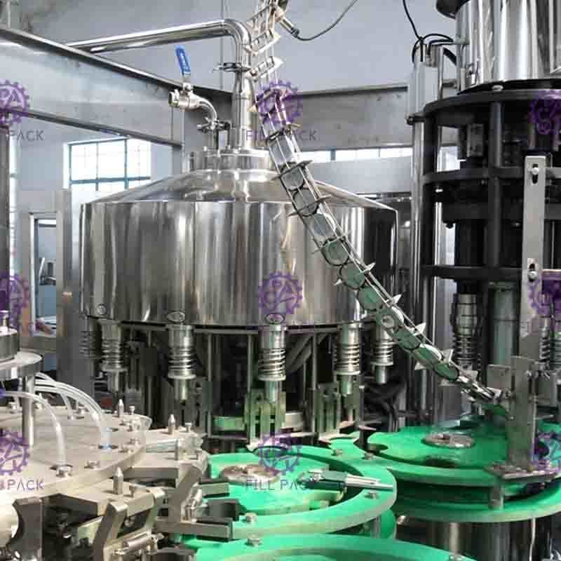 4.2Kw penuh Non Automatic - Gas Juice Drink Filling Machine Untuk Botol Kaca